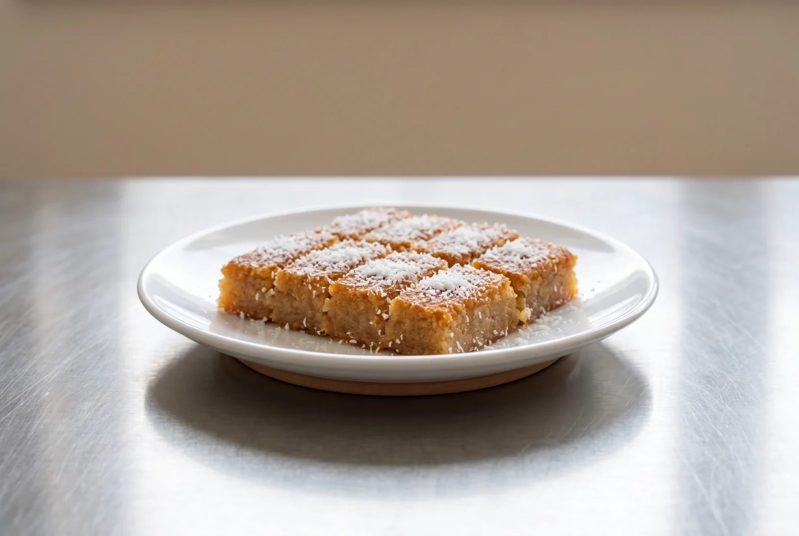 Harire | Mardin-Style Starch Dessert in Syrup Cut into Squares