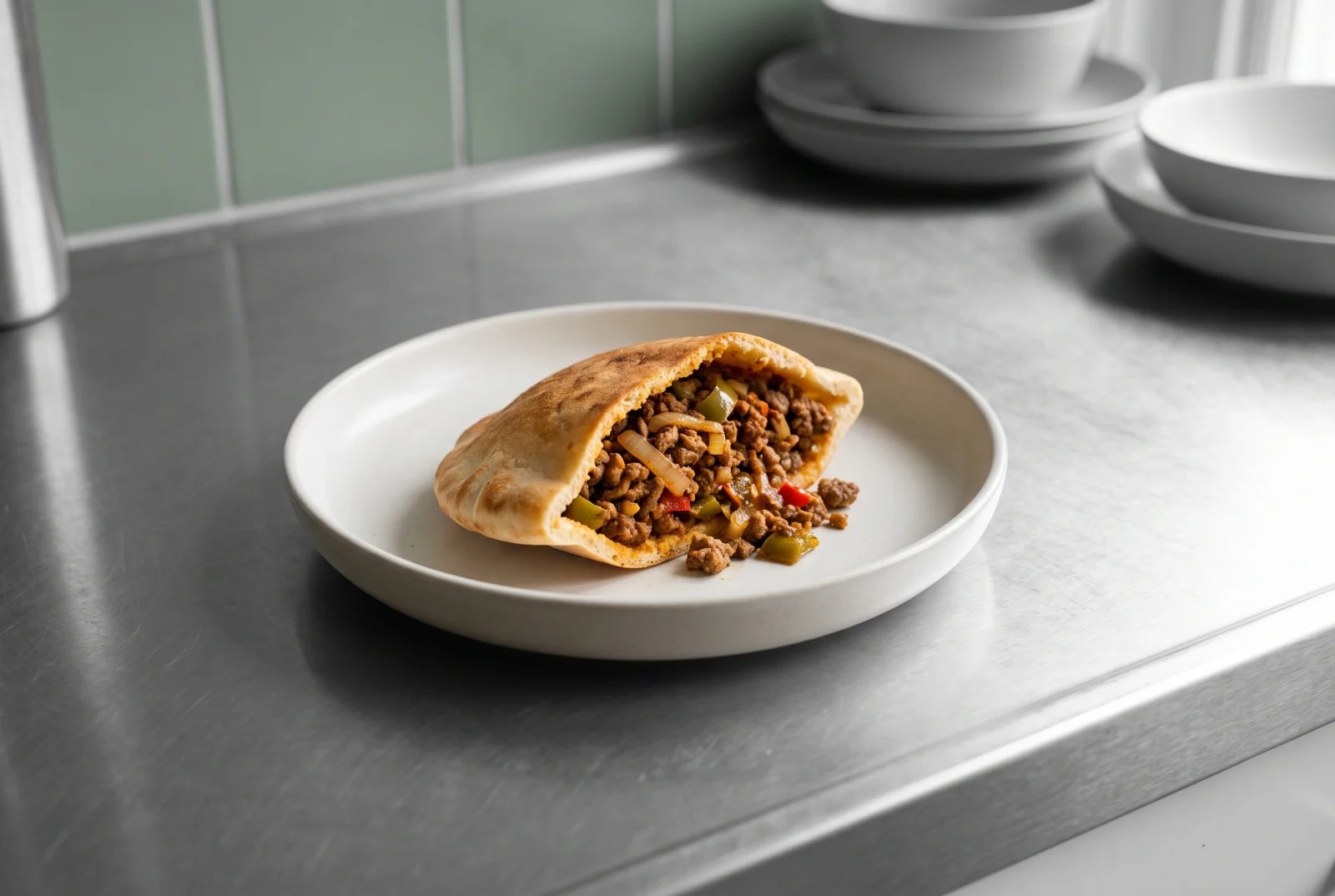 Egyptian Hawawshi | Spiced Ground Beef-Stuffed Pita