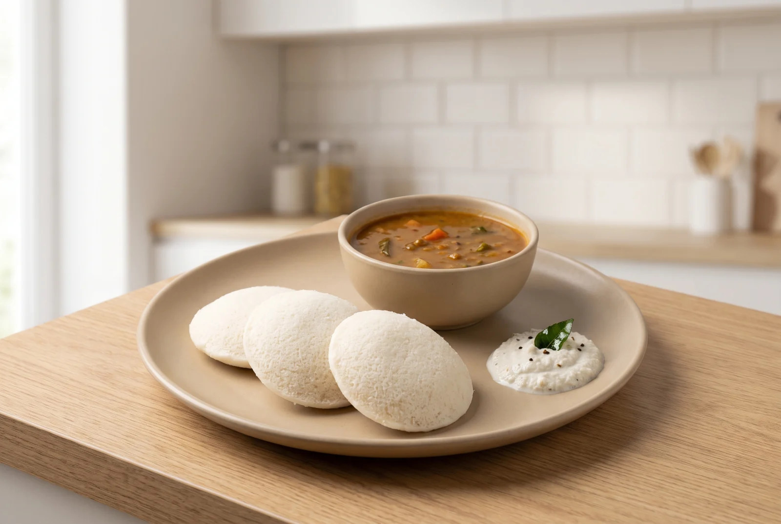 Idli | Indian Steamed Fermented Rice Cakes