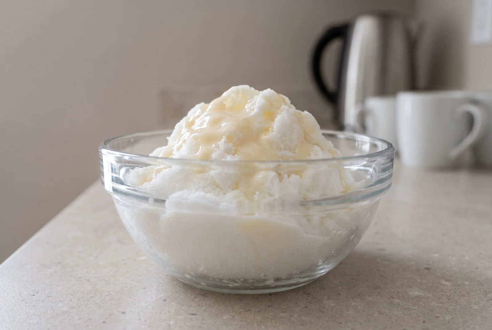 Kakigōri | Japanese Shaved Ice with Syrup and Sweetened Condensed Milk