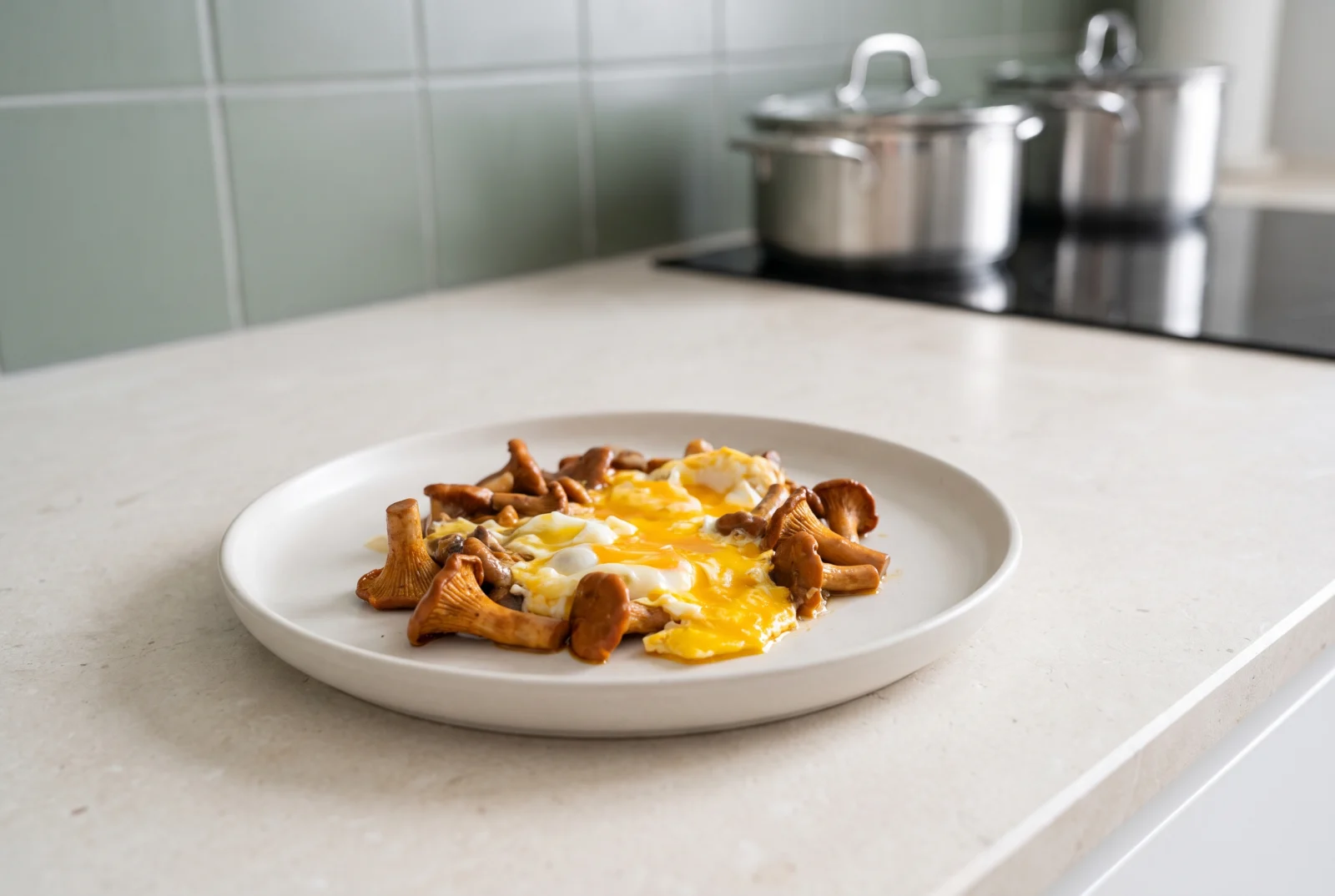Saffron Milk Cap Mushroom and Eggs | Autumn Skillet with Butter-Sautéed Saffron Milk Cap Mushrooms