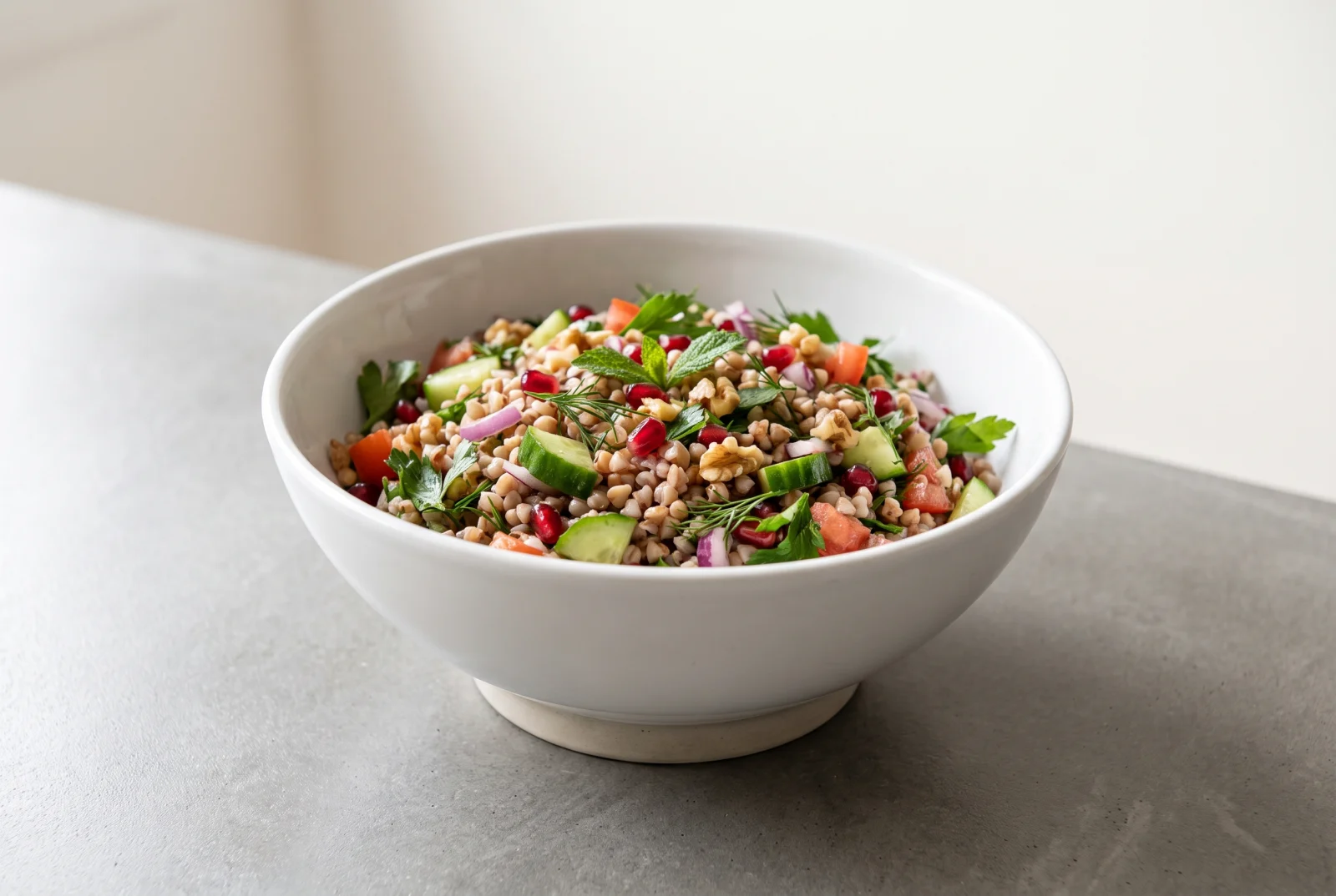 Buckwheat Salad | Whole-Grain Salad with Pomegranate Molasses