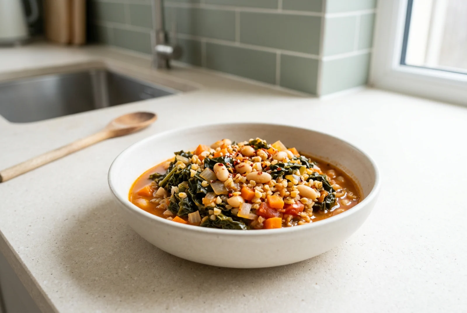 Karalahana Diblesi — Black Sea Collard Greens with Beans
