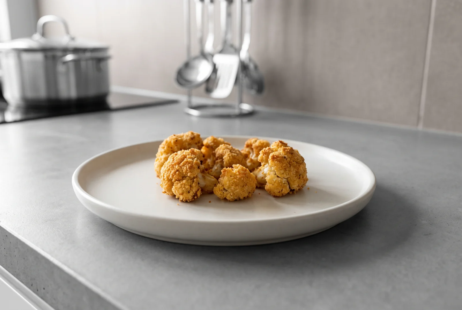 Crispy Cauliflower Bites | Oven-Baked Breaded Cauliflower