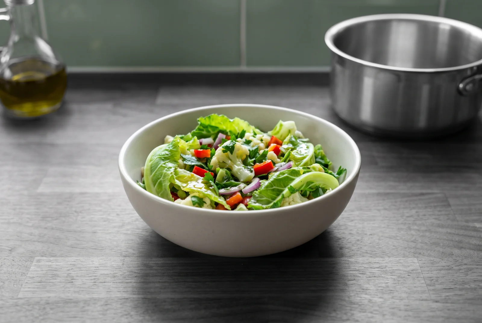Cauliflower Salad | Boiled Cauliflower with Lemon and Olive Oil