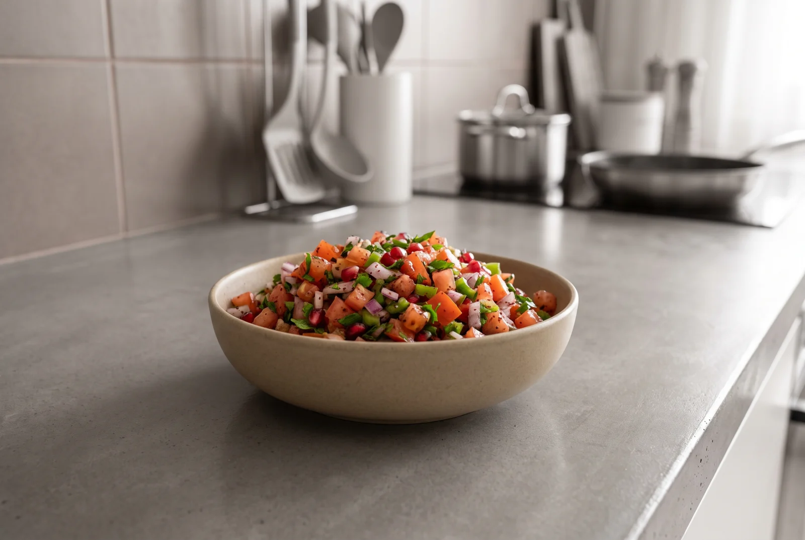 Spoon Salad | Gaziantep-Style Finely Chopped Salad with Sumac