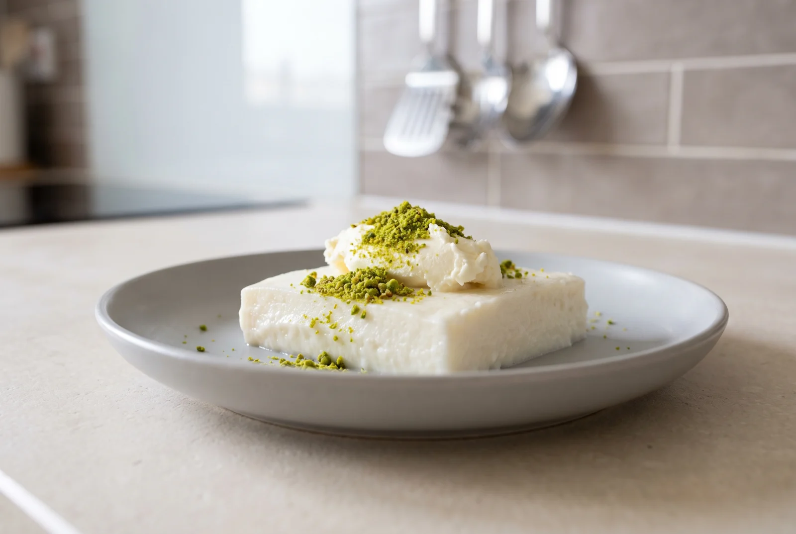 Turkish Milk Pudding with a Kaymak Topping