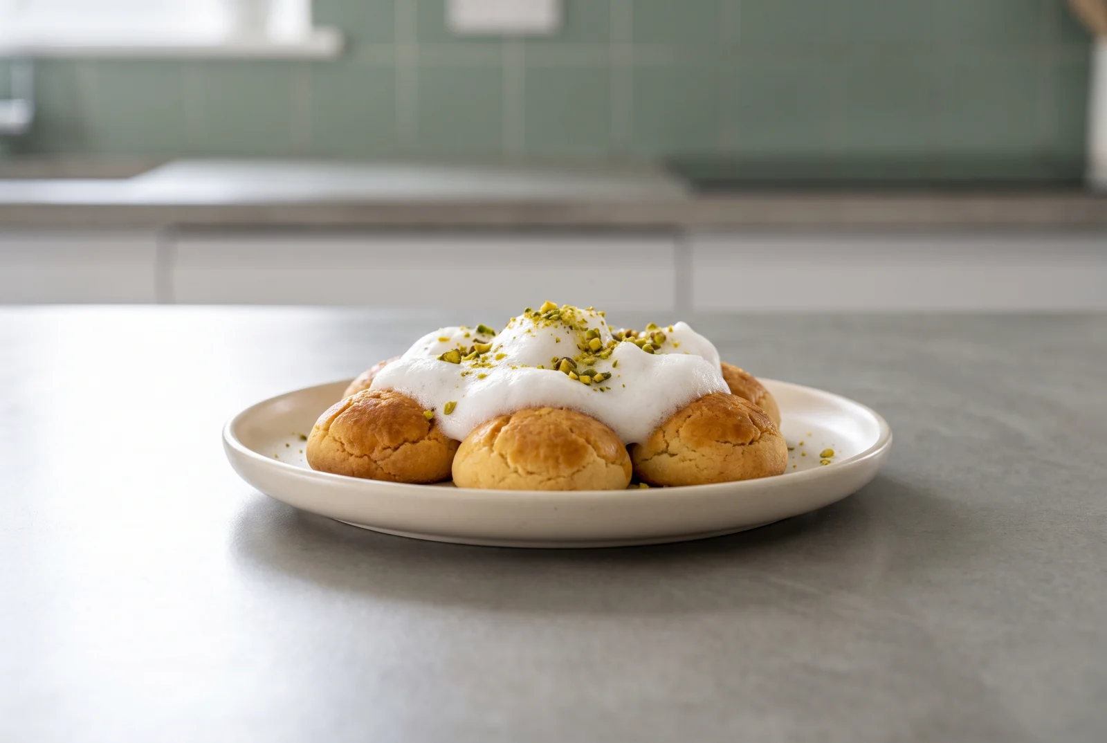 Kerebiç | Mersin-Style Cookies with Pistachio and Soapwort Foam
