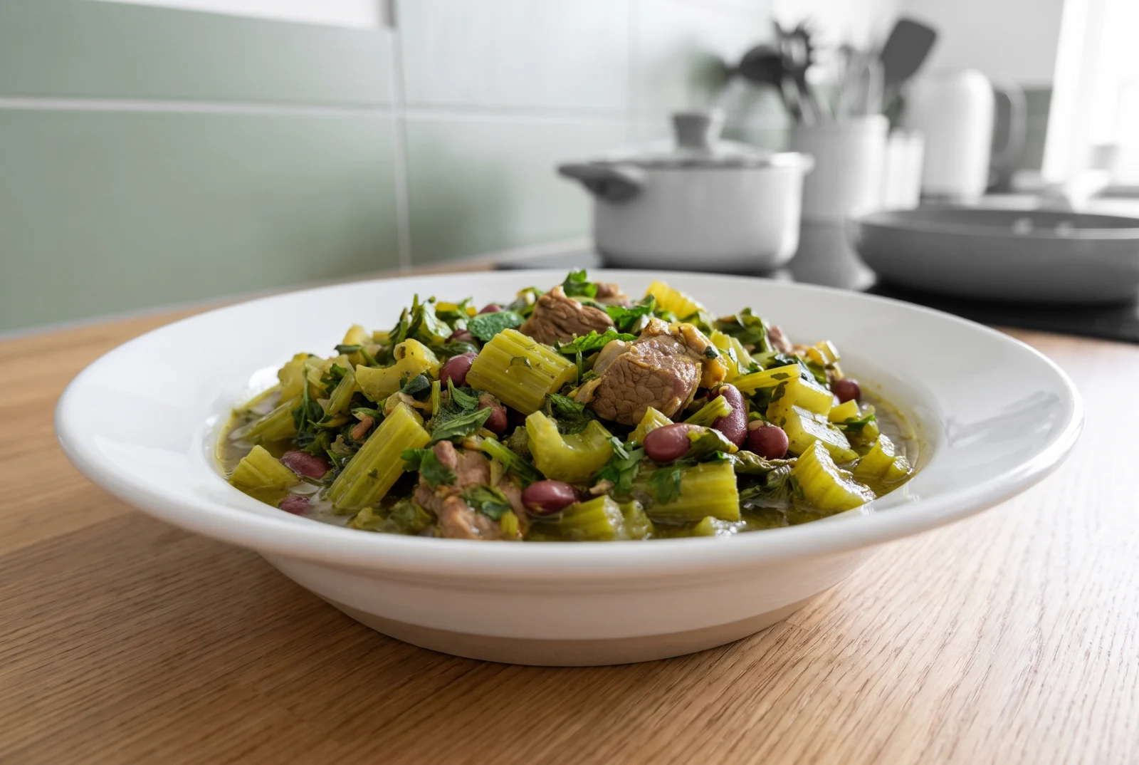 Khoresh Karafs — Persian Celery, Herb and Lamb Stew