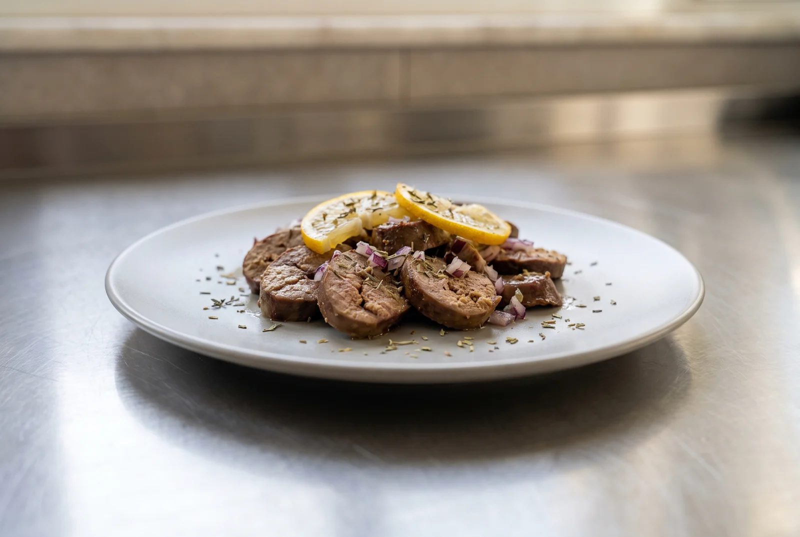 Grilled Lamb Testicles with Thyme and Lemon