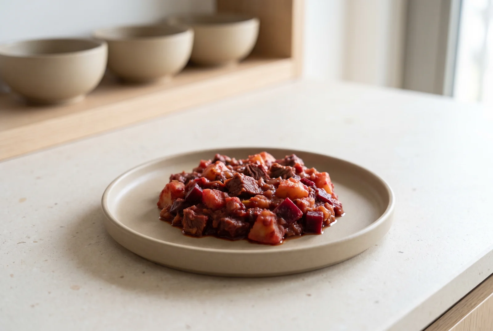 Labskaus — Hamburg Beet, Beef, and Potato Mash