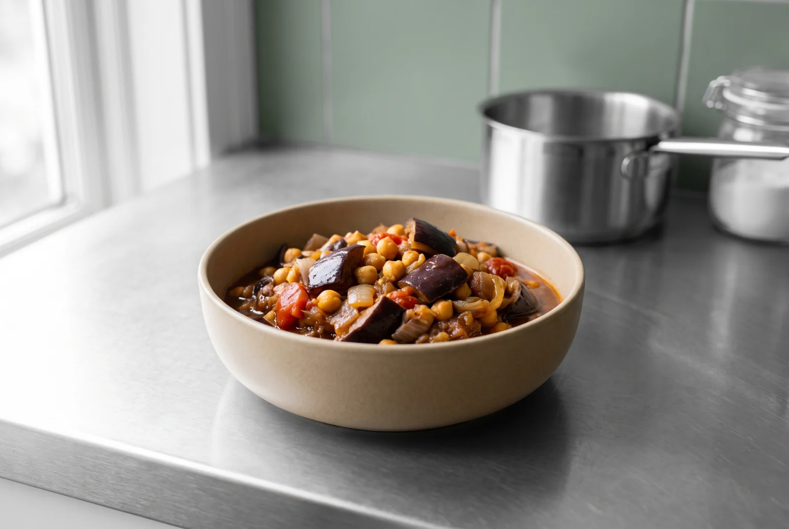 Maghmour | Lebanese Cold Eggplant and Chickpea Stew