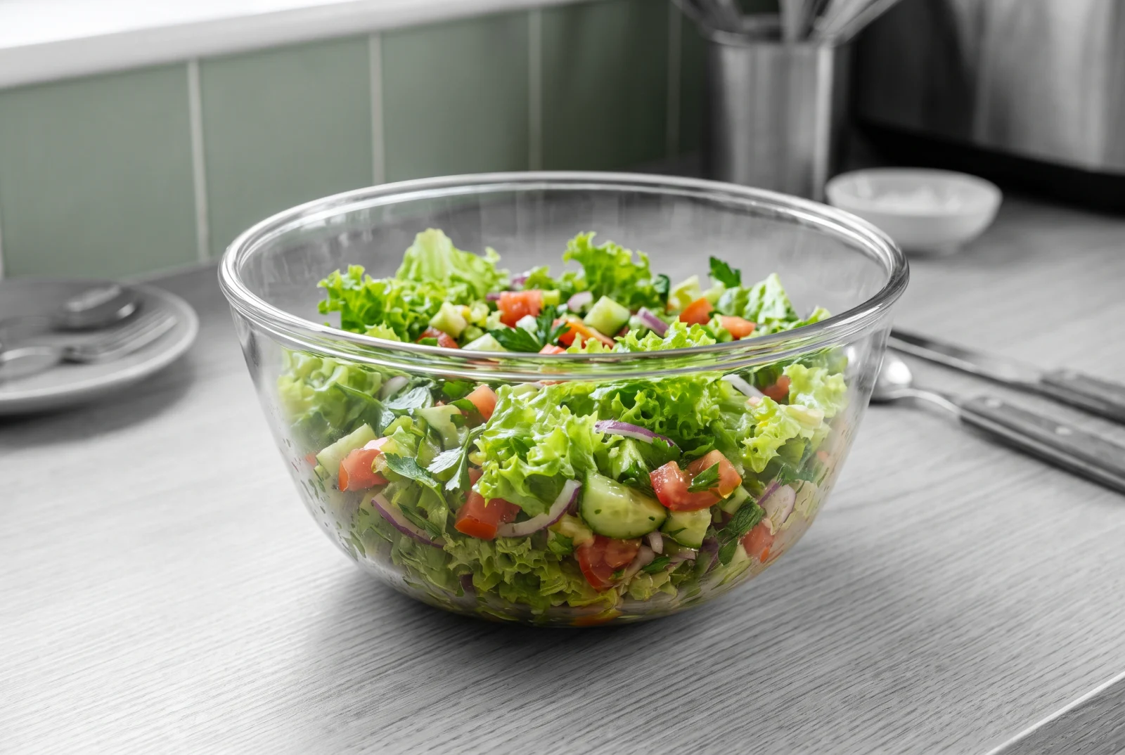 Lettuce Salad | Curly Lettuce with Lemon and Garlic