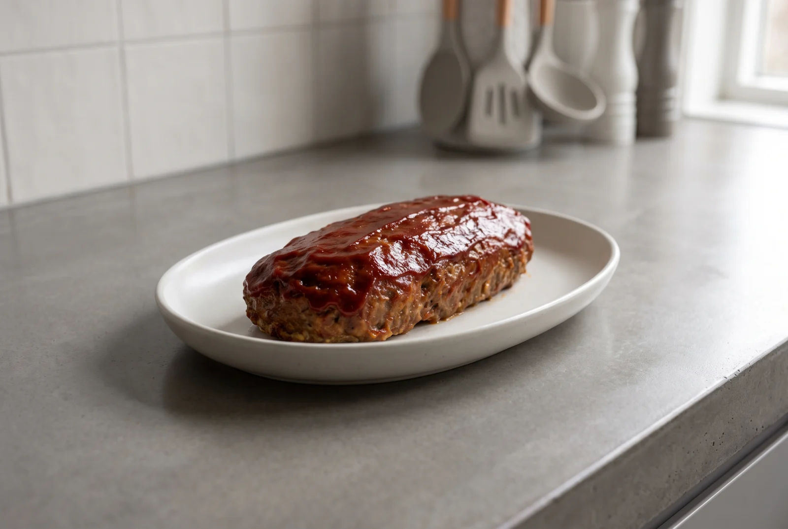 Meatloaf | Baked Ground Beef Loaf with Ketchup Glaze