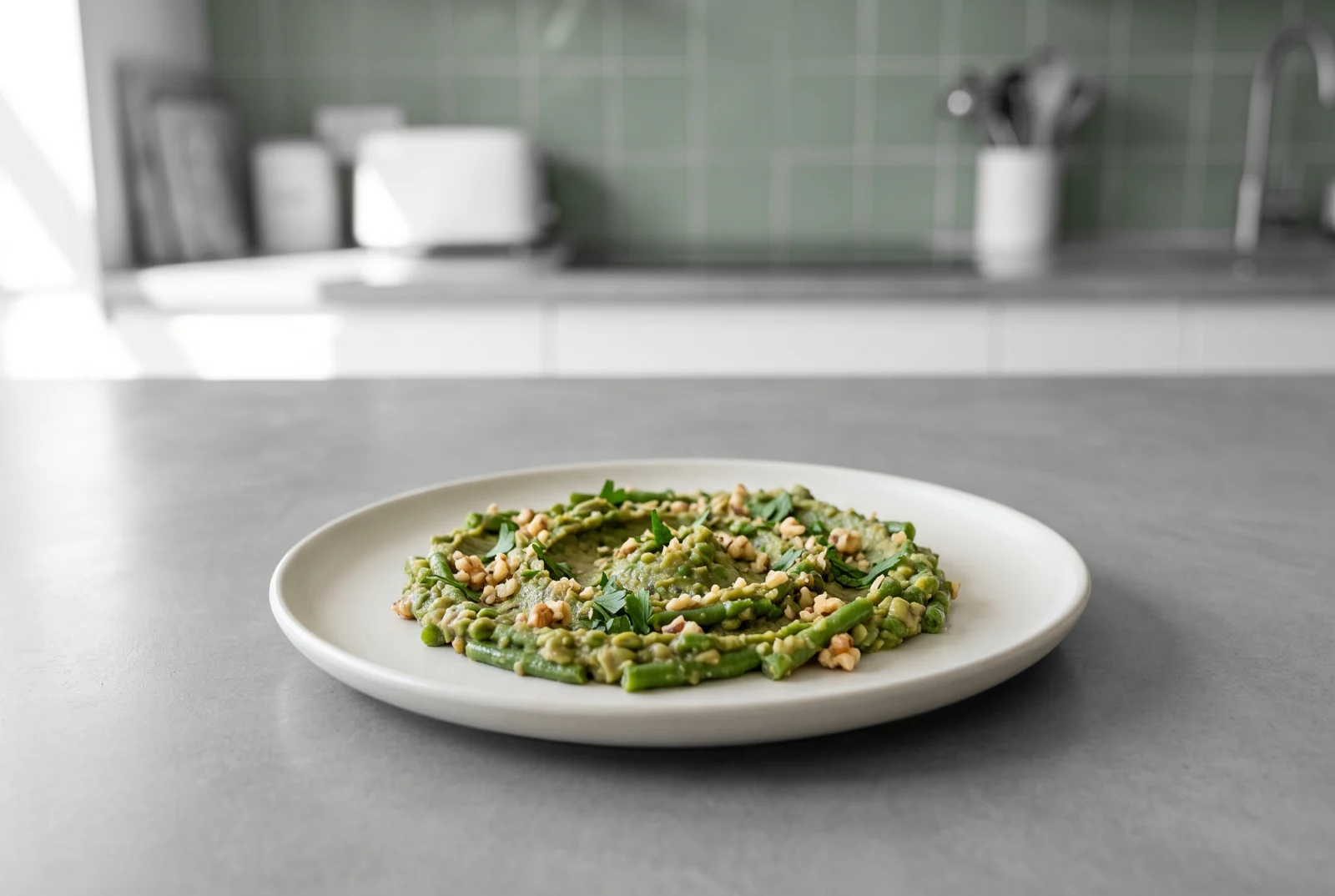 Mtsvane Lobio | Georgian Green Bean and Walnut Appetizer