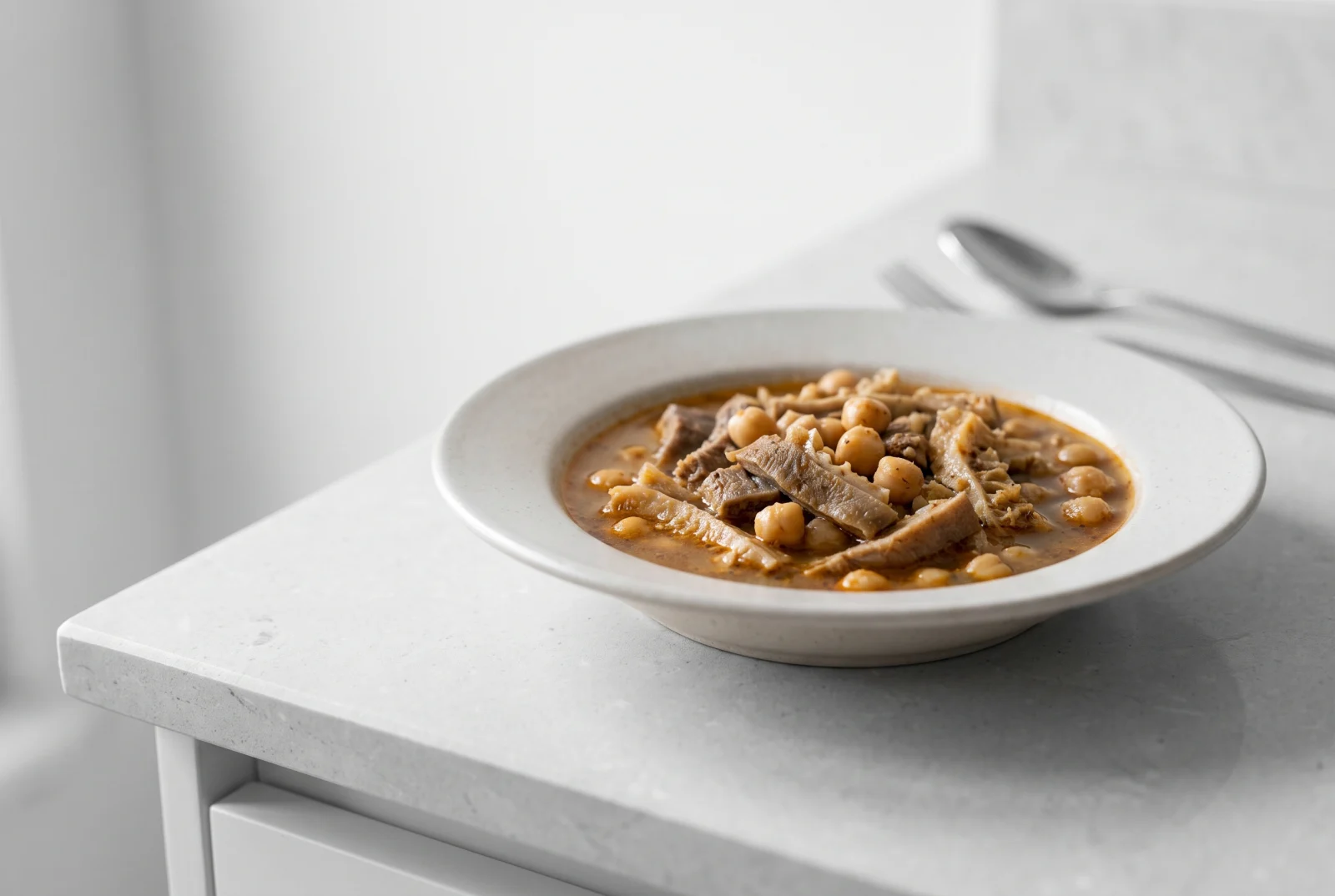 Beef Tripe with Chickpeas | Slow-Cooked Spiced Tripe