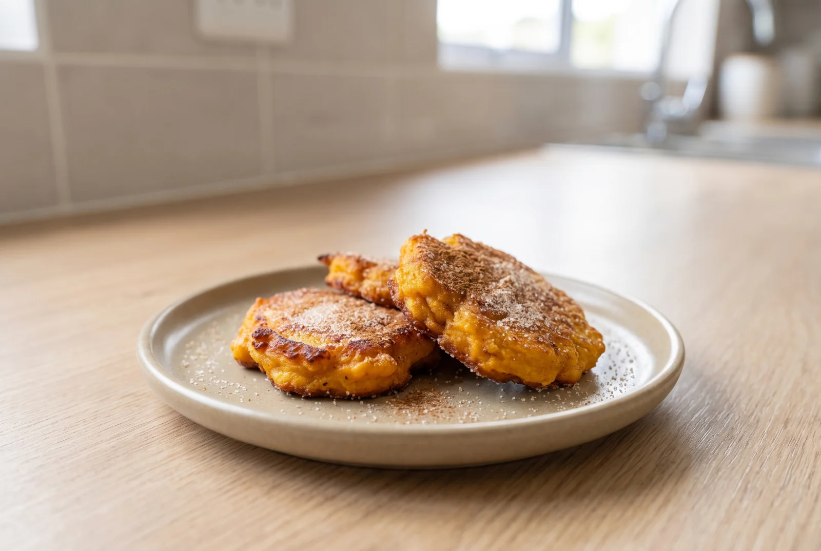 Pampoenkoekies — South African Pumpkin Fritters with Cinnamon Sugar