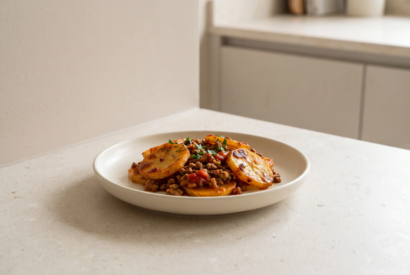 Patates Oturtma (Ground Beef-Topped Potato Bake)