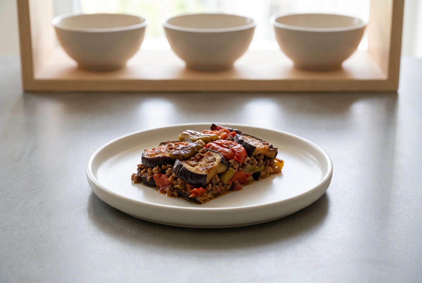 Patlıcan Oturtma (Layered Oven-Baked Eggplant with Ground Beef)