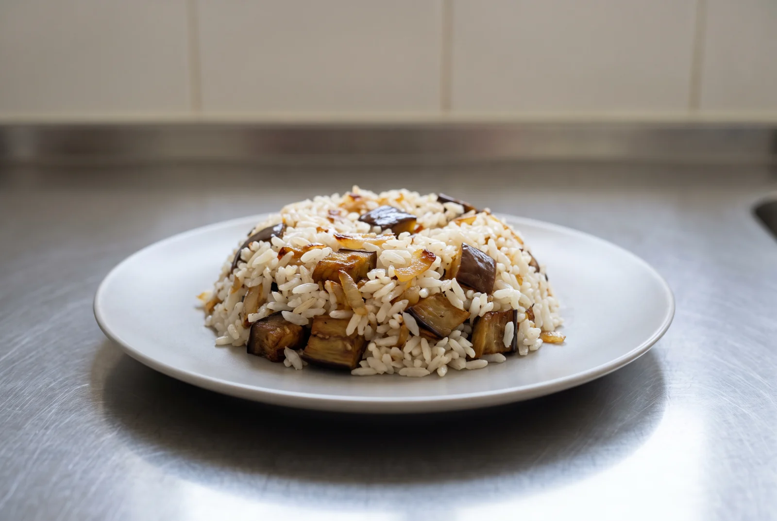 Eggplant Pilaf — Istanbul-Style Rice Pilaf with Fried Eggplant