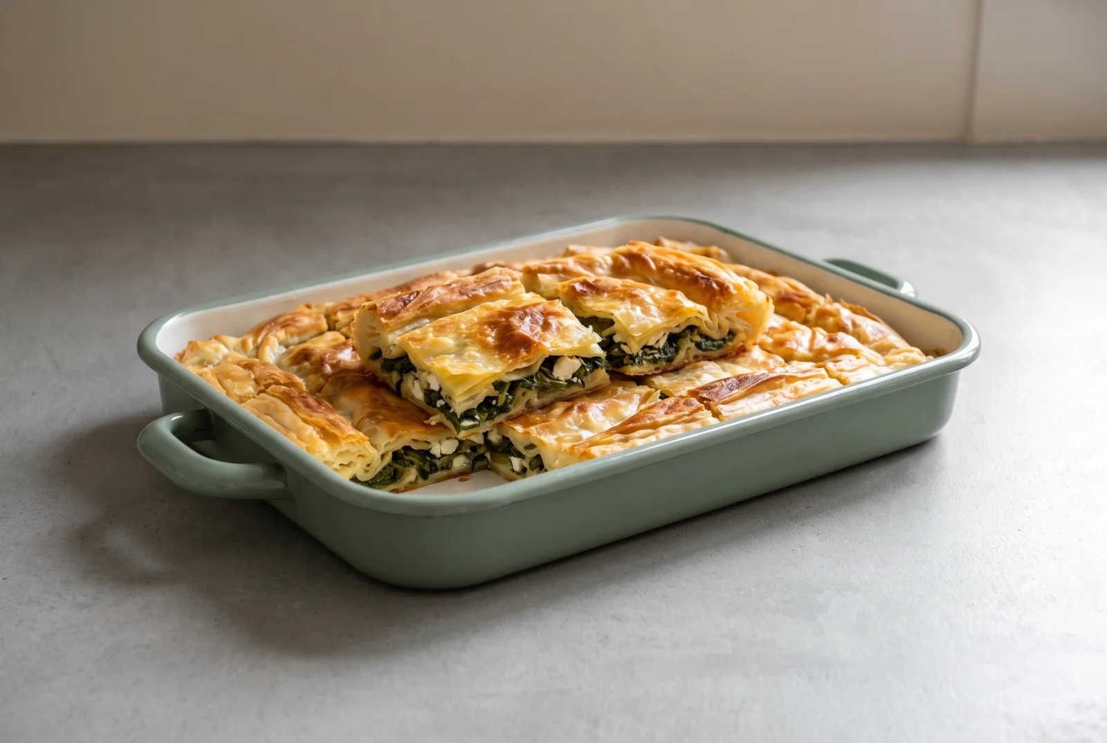 Swiss Chard Börek — Phyllo Rolls with Swiss Chard and White Cheese