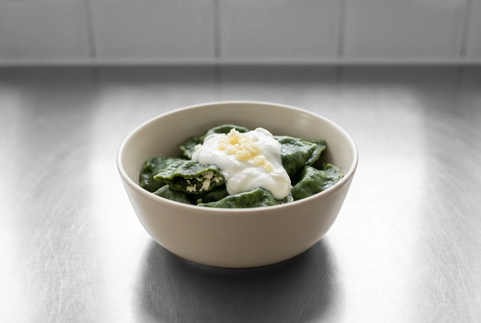 Swiss Chard Manti (Swiss Chard and Lor Cheese Dumplings)