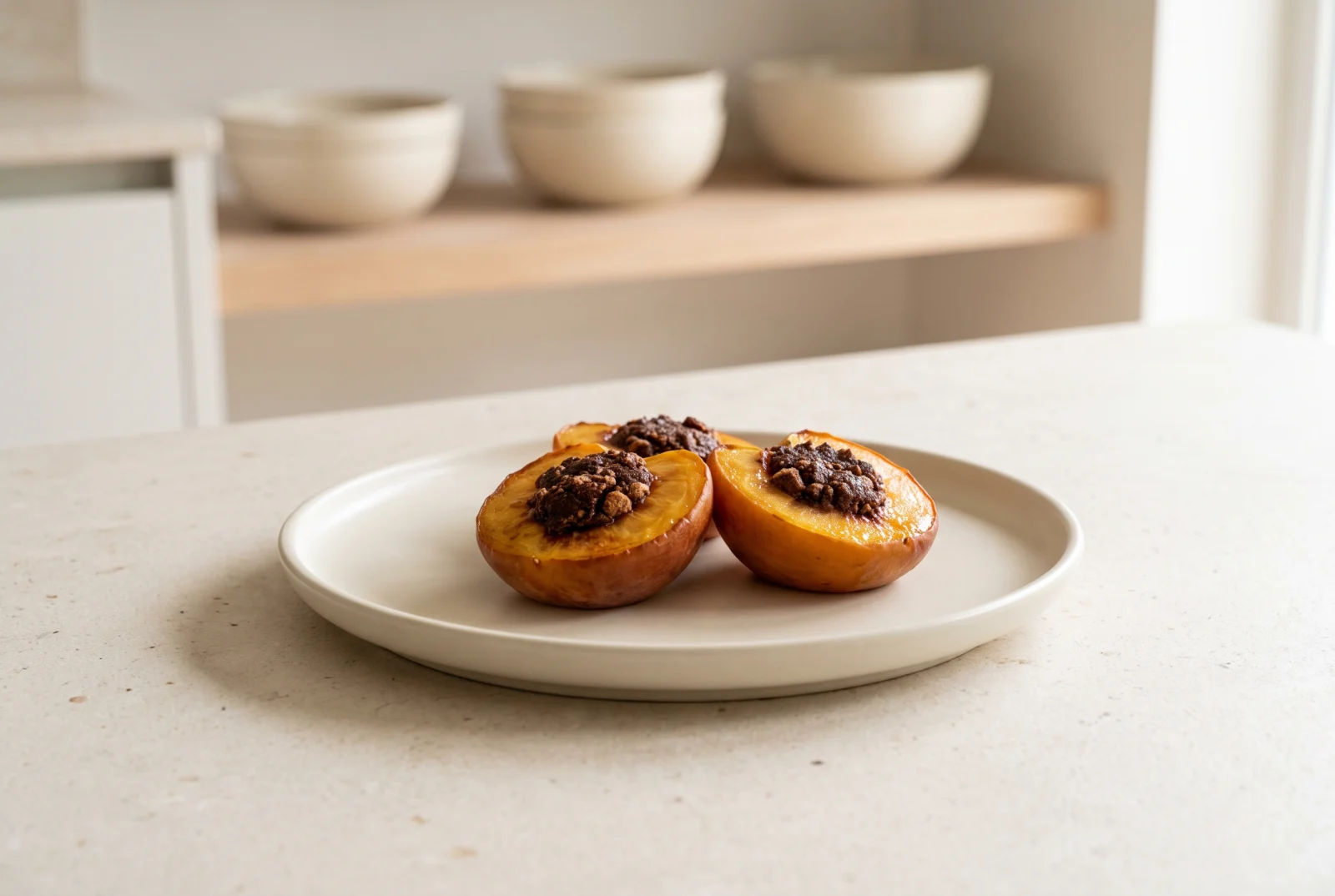 Pesche Ripiene — Piedmontese Baked Peaches with Amaretti