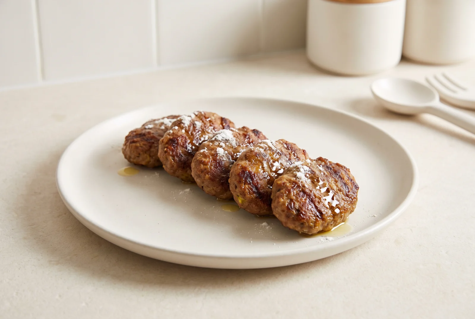 Leek Patties — Aegean-Style Beef Patties with Lemon