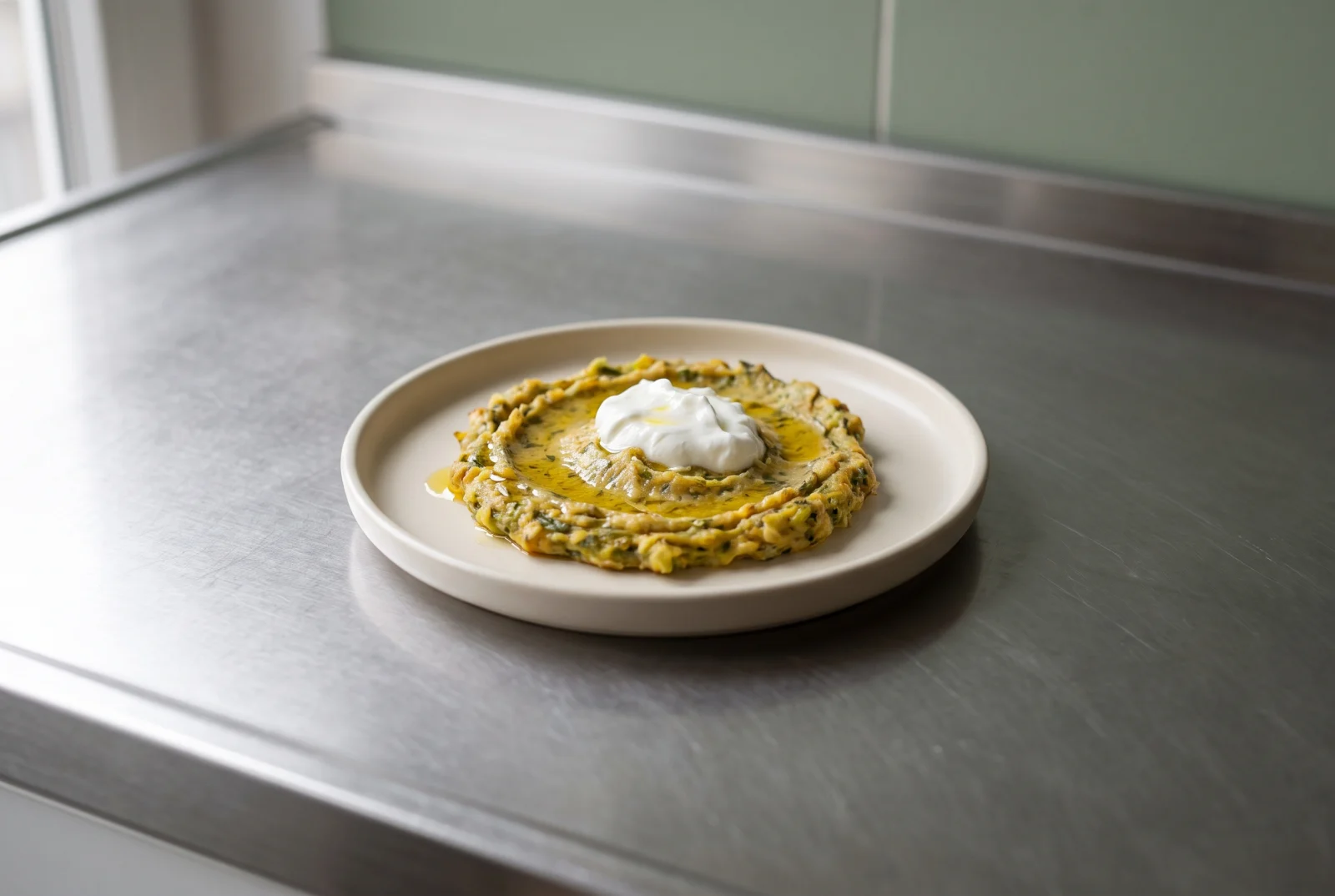 Leek Fritters | Pan-Fried Appetizer with Yogurt Sauce