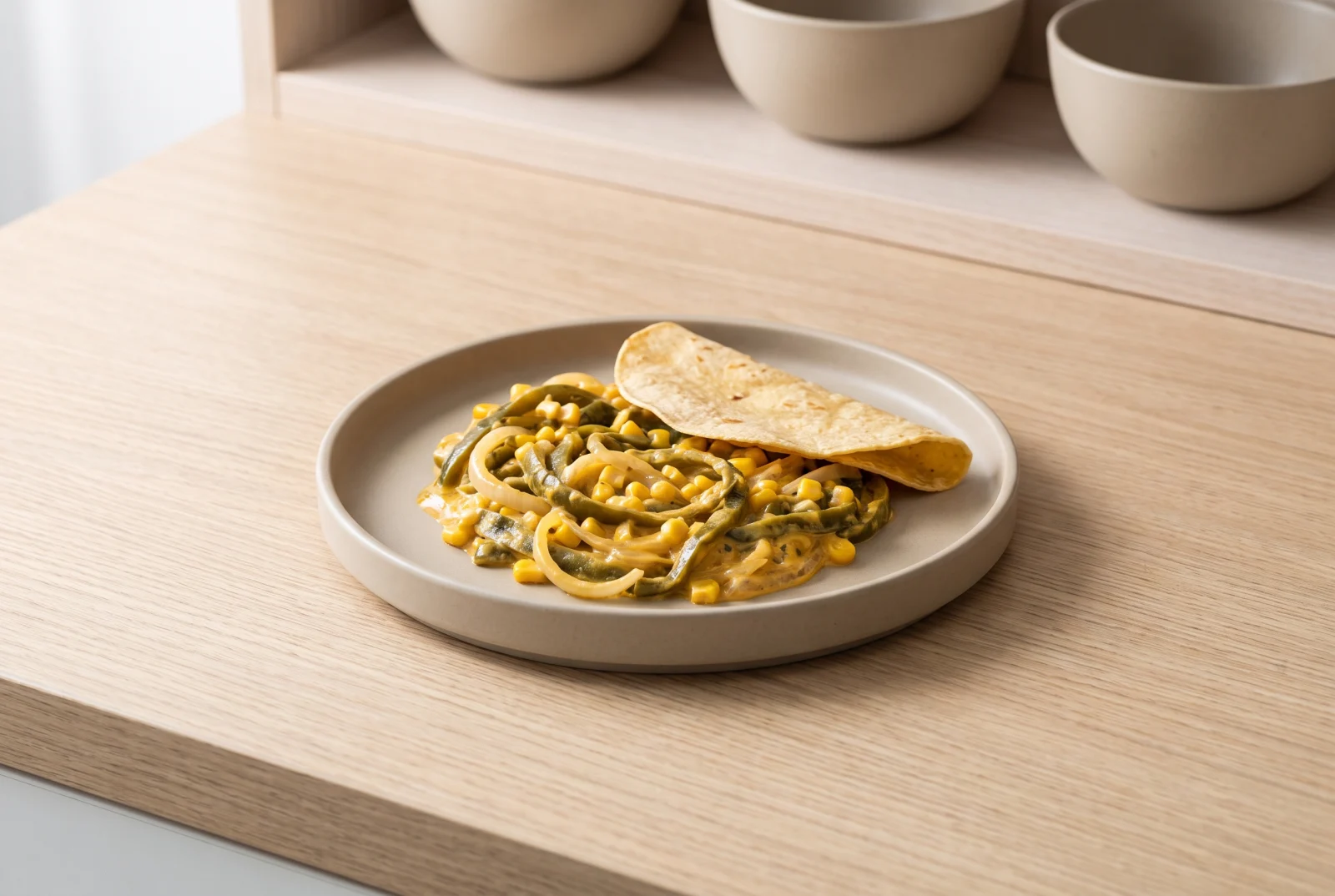 Rajas con Crema | Mexican Roasted Poblano Strips with Cream