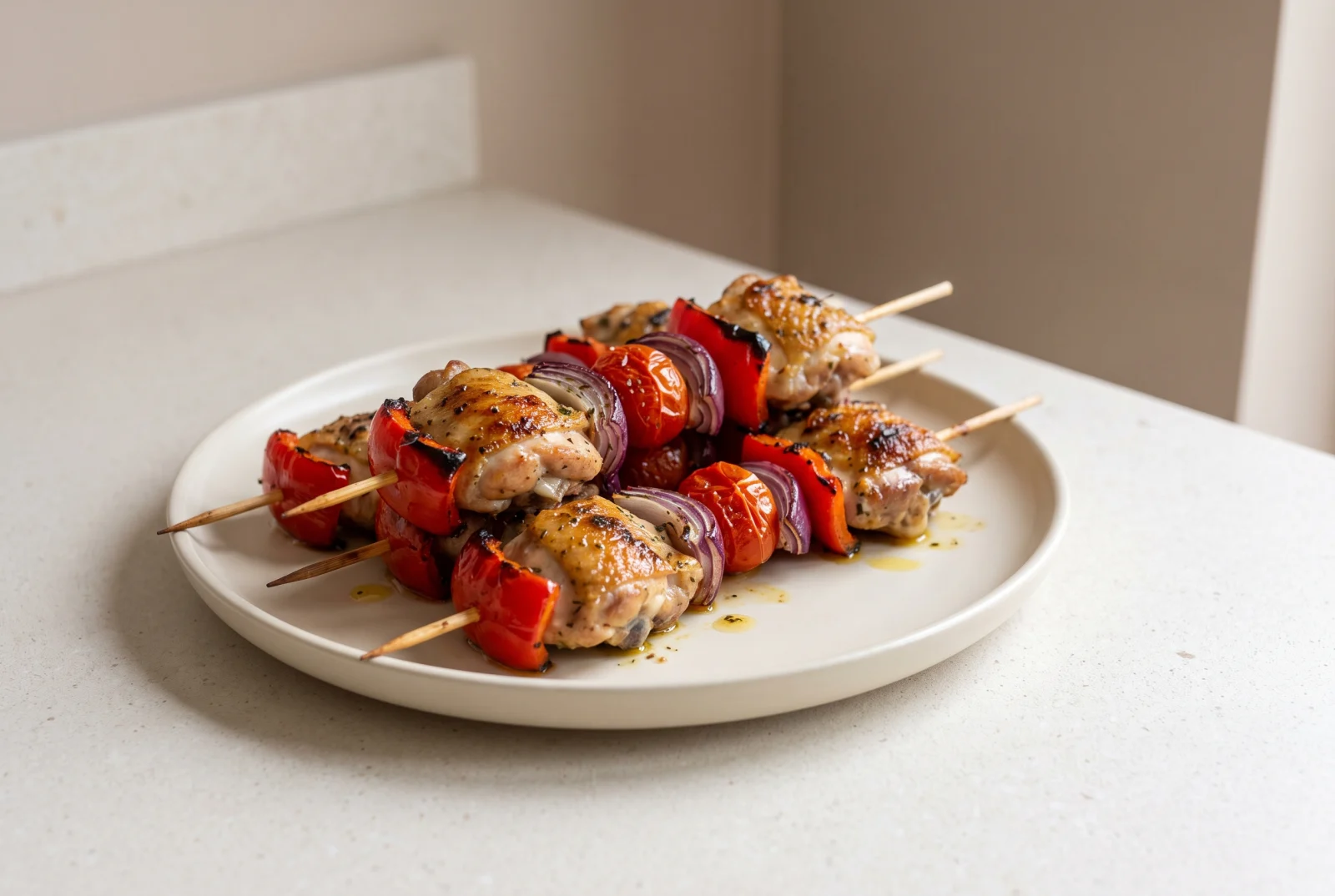 Colorful Chicken Skewers | Oven-Baked Skewers with Vegetables