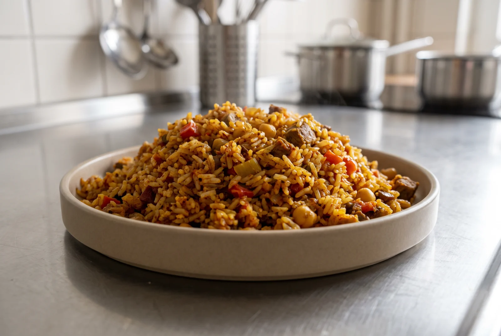 Rouz Jerbi | Djerban-Style Steamed Spiced Rice
