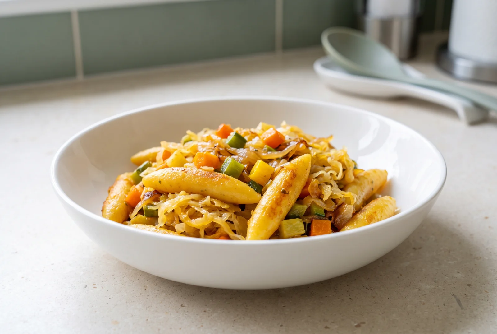 Schupfnudeln | Swabian Potato Noodles with Sauerkraut