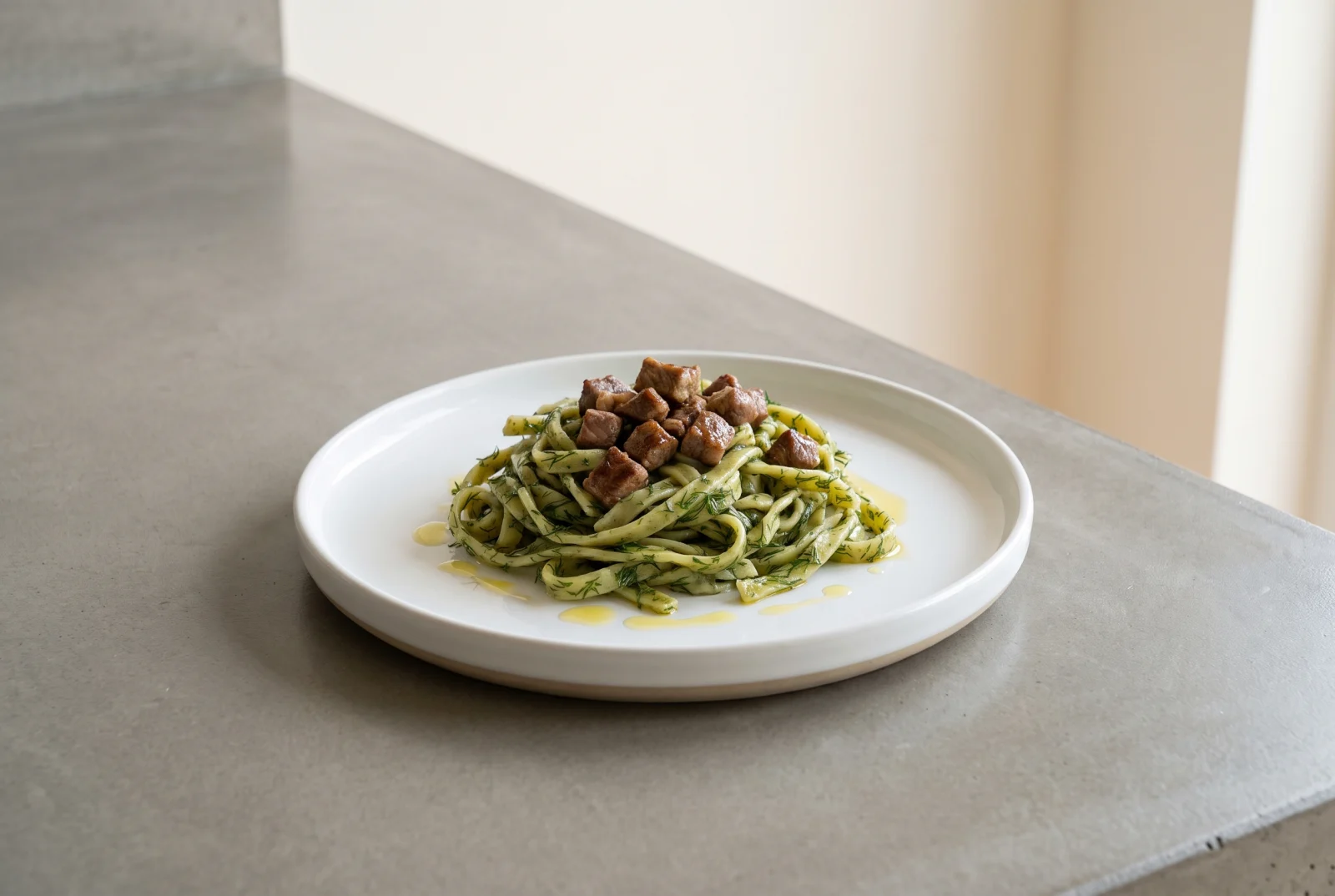 Shivit Oshi — Khiva-Style Dill Noodles with Lamb and Vegetable Stew