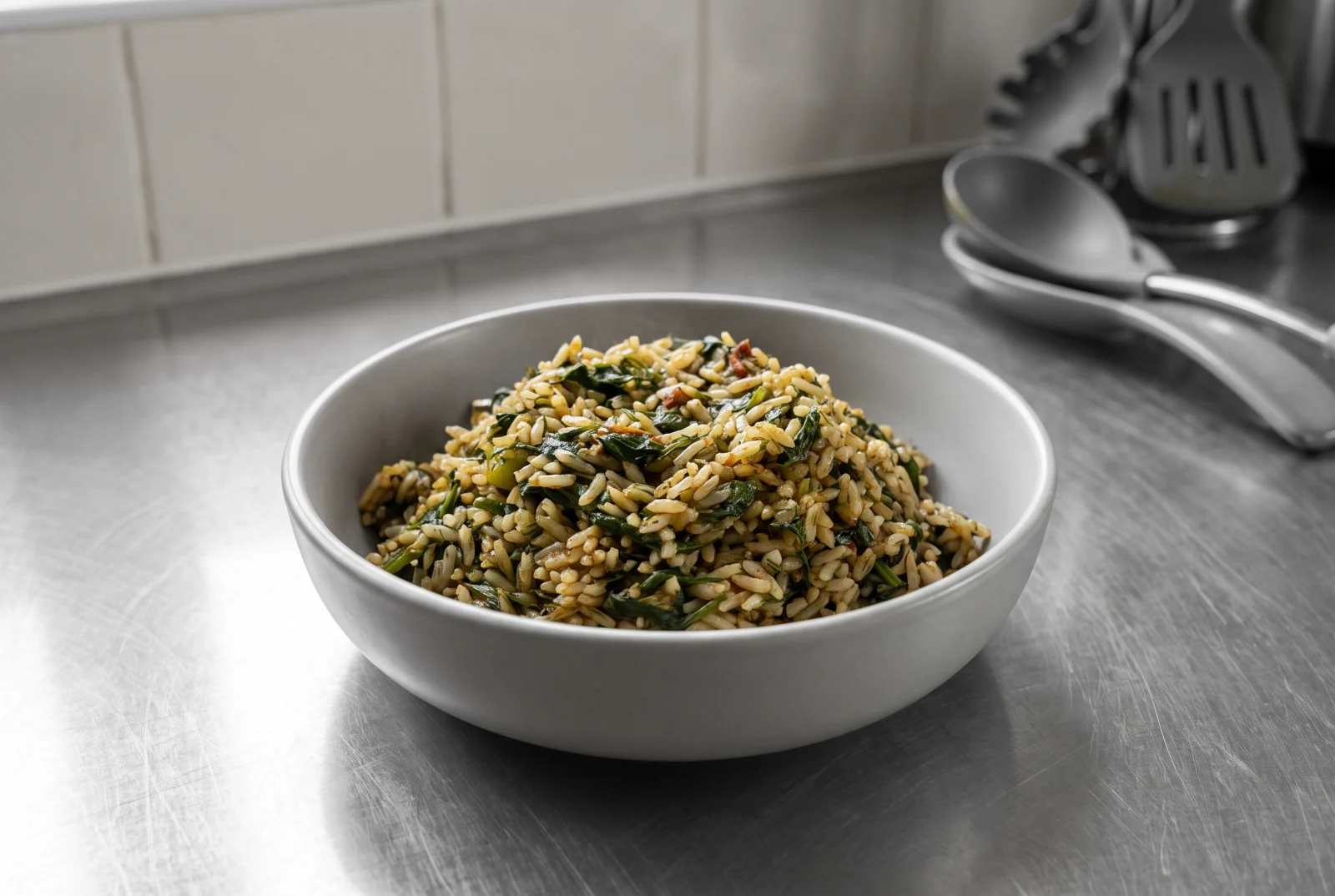 Spanakorizo | Greek Spinach and Olive Oil Rice
