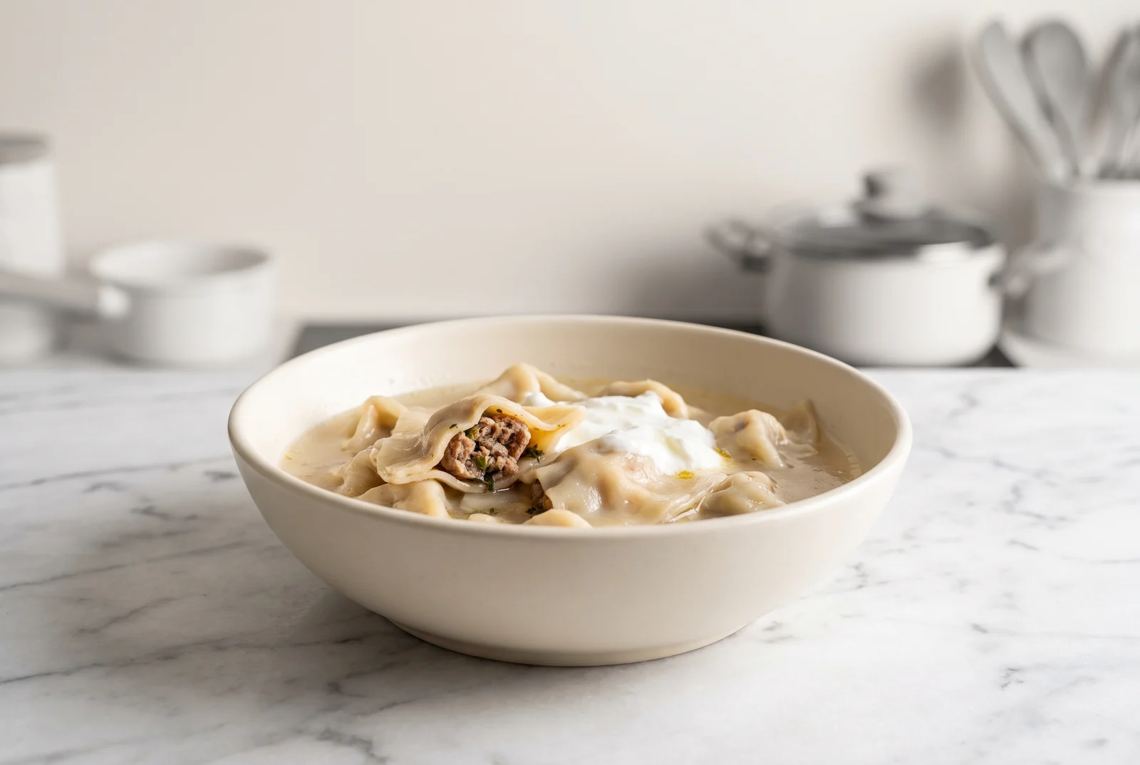 Soup Manti | Turkish Dumplings Served in Their Broth