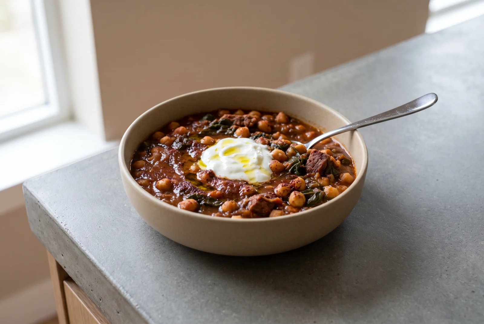 Sumagiyya — Jordanian Meat, Sumac, Chickpea, and Chard Stew