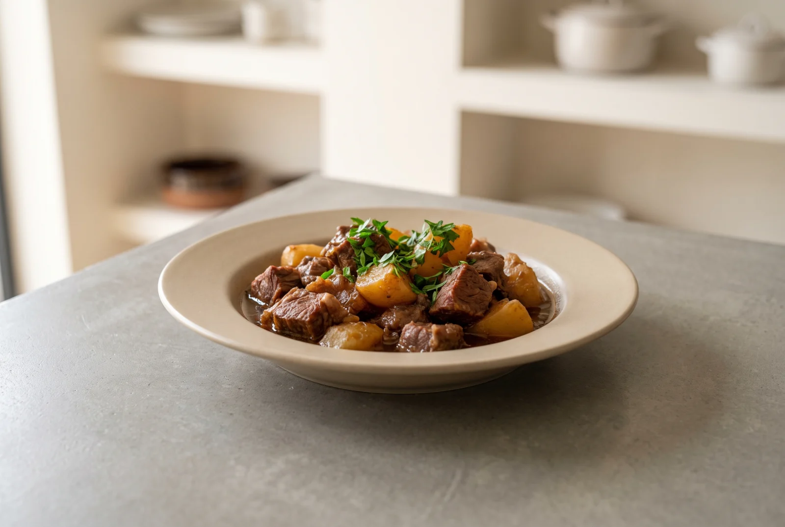 Tagen Batates (Egyptian Clay-Pot Beef and Potato Casserole)