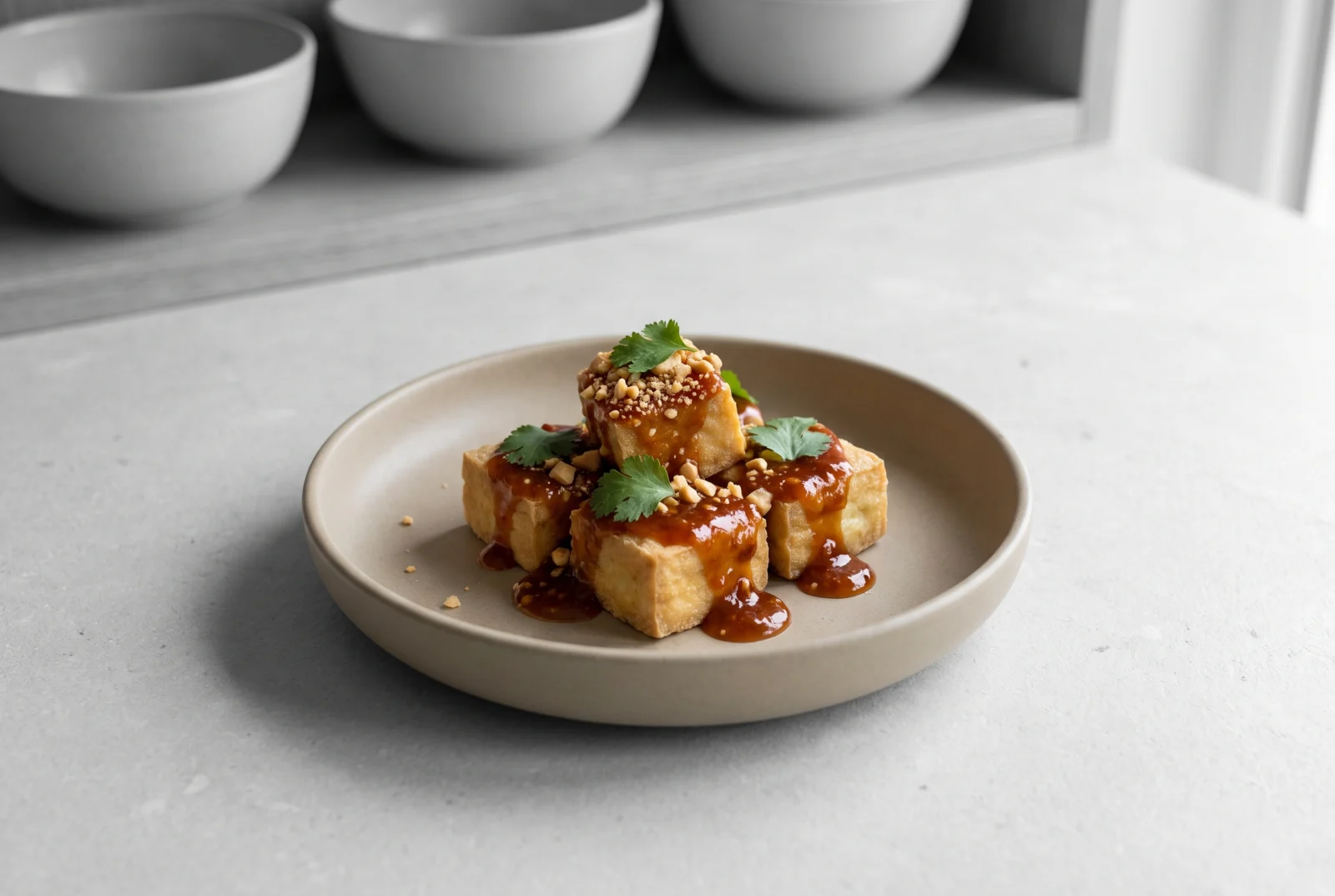 Tao Hu Tod — Thai Crispy Tofu with Sweet-Chili Peanut Sauce