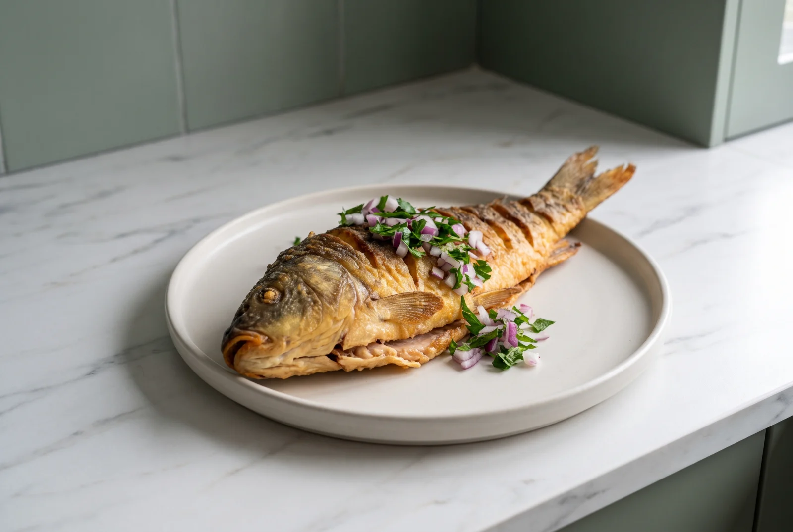 Pan-Fried Carp | Beysehir-Style Scored Carp