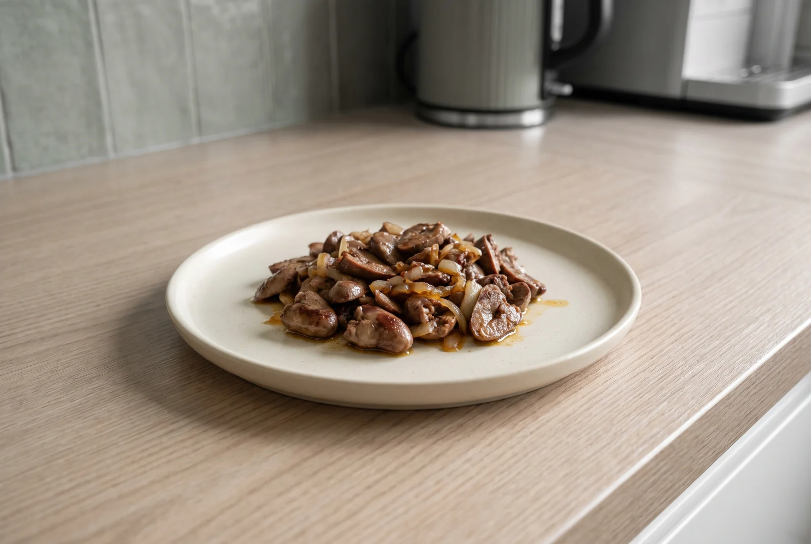 Sautéed Chicken Hearts | Pan-Cooked with Butter and Onion