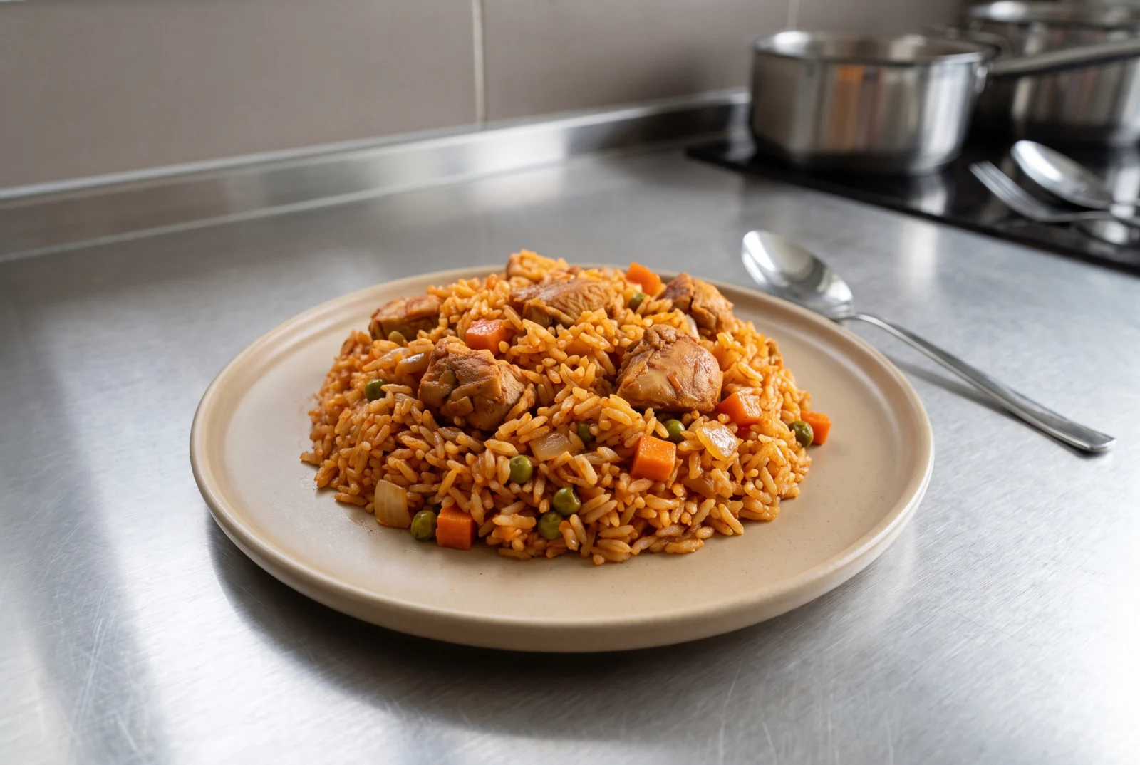 Nigerian Chicken Jollof Rice | One-Pot Tomato Rice with Fried Chicken