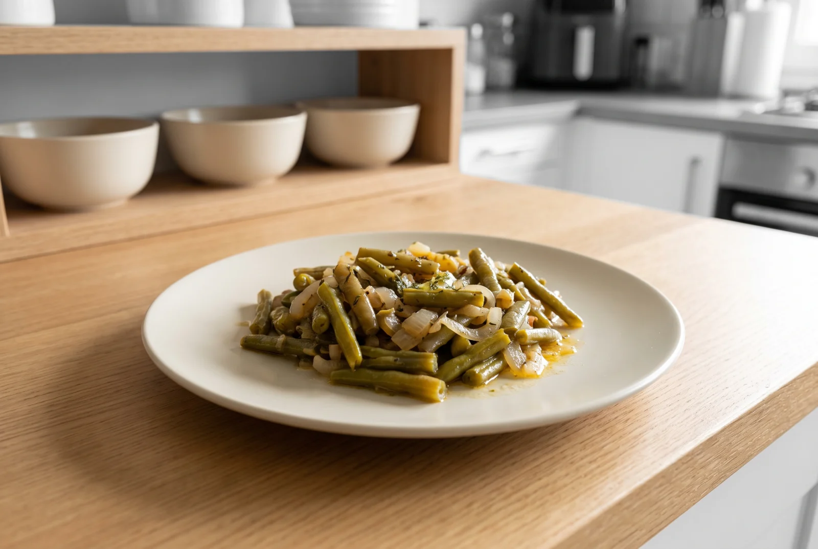 Black Sea–Style Sautéed Green Beans with Onion and Butter