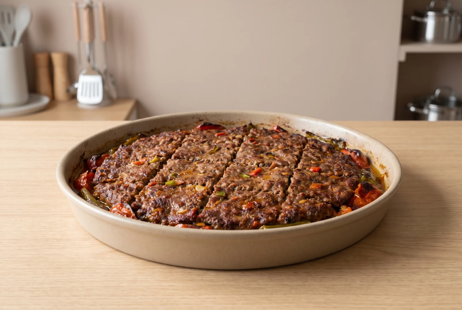 Hatay Tray Kebab | Baked Ground Meat Kebab
