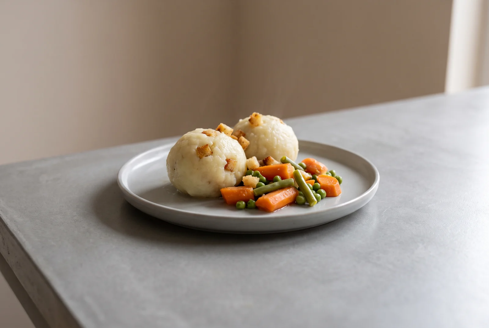 Thüringer Klöße | Thuringian Potato Dumplings with Croutons