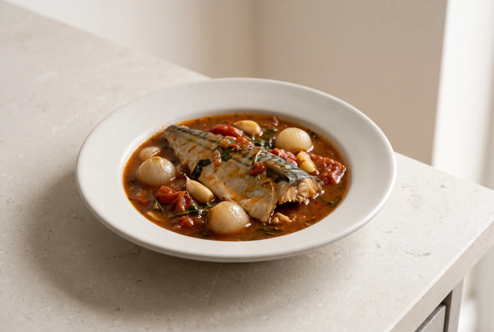Papaz Yahni with Mackerel — Istanbul-Style Stew with Shallots and Vinegar