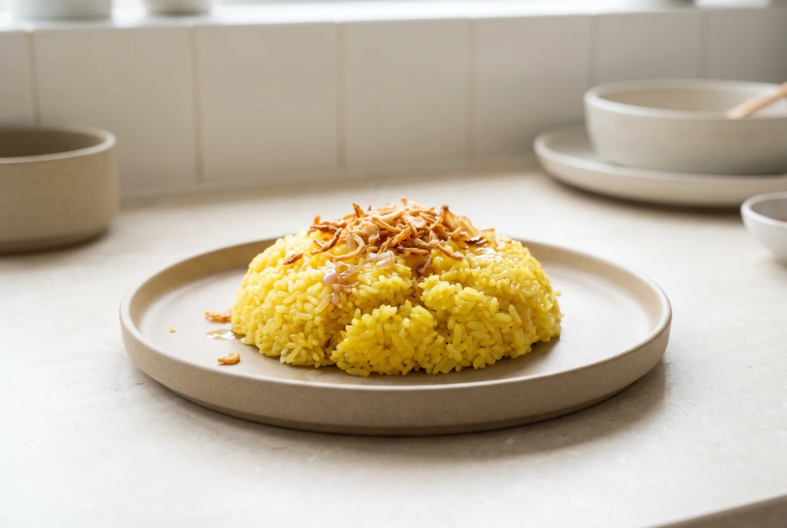 Xôi Xéo | Vietnamese Turmeric Sticky Rice with Mung Beans