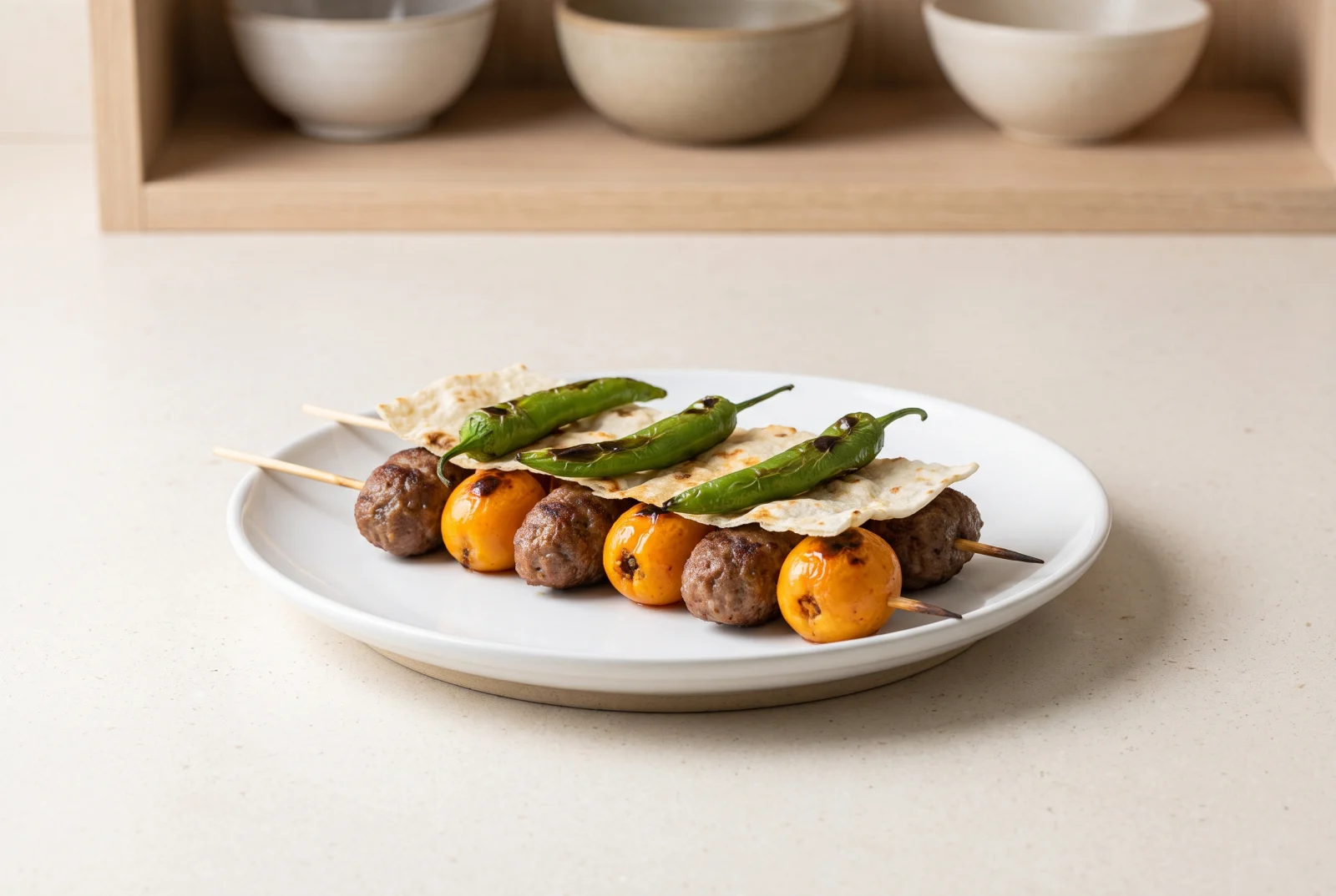 Yeni Dünya Kebabı (Gaziantep Lamb and Loquat Skewers)