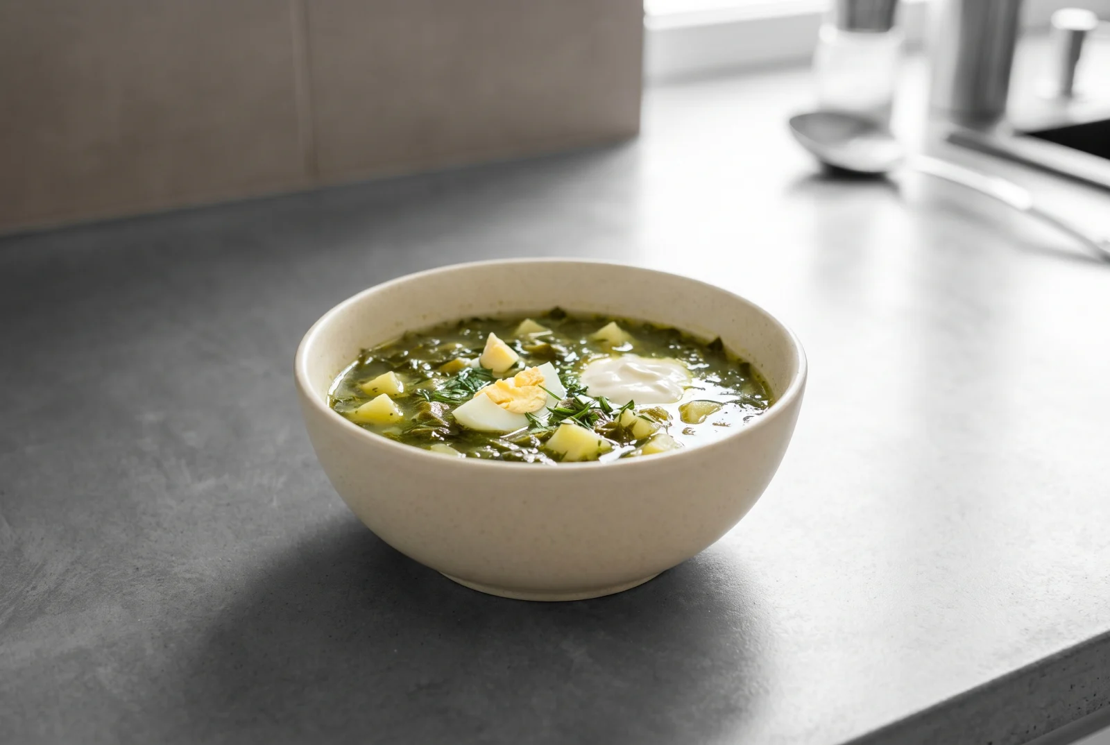 Green Borscht | Ukrainian Sorrel and Egg Soup