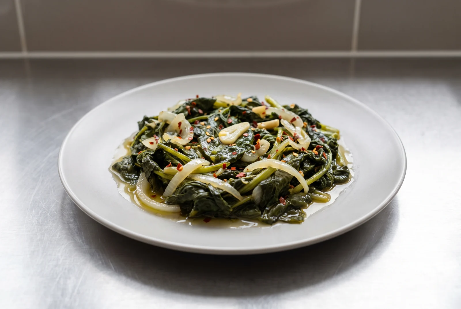 Olive Oil–Braised Wild Mustard Greens | Aegean-Style Lemon Herb Dish